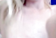 Blonde milf masturbating and squirting on cam