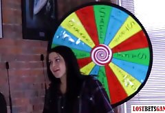4 hot girls Spinning the wheel of Nudity ends with epic fun