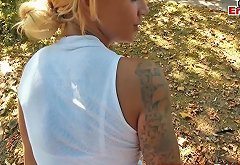 German blonde fitness tattoo teen Public Pick up EroCom Date