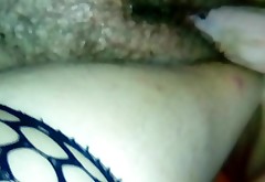 Sexy wife,wet hairy big pussy,cum the ass 2.