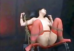 Asian In Stockings Tied Orgasm