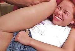 Bookworm is getting her cunt ravished by two studs