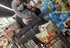 Cute Muslim Girl with BIG TITS Wearing Hijab