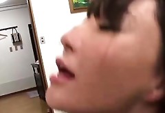 Big boobs Japanese wifey fucked by the pizza delivery guy