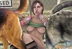 Jill Valentine Lewded by Puppies